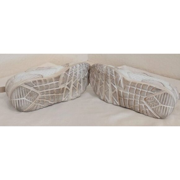 Skechers Girls' Uno Lite White Lace Up Sneaker Air-Cooled Memory Foam Size 3.5Y - Picture 7 of 7